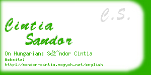 cintia sandor business card